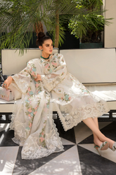 Crimson - Winter 3PC Dhanak ChickenKari Embroidered Suit - BFB0017